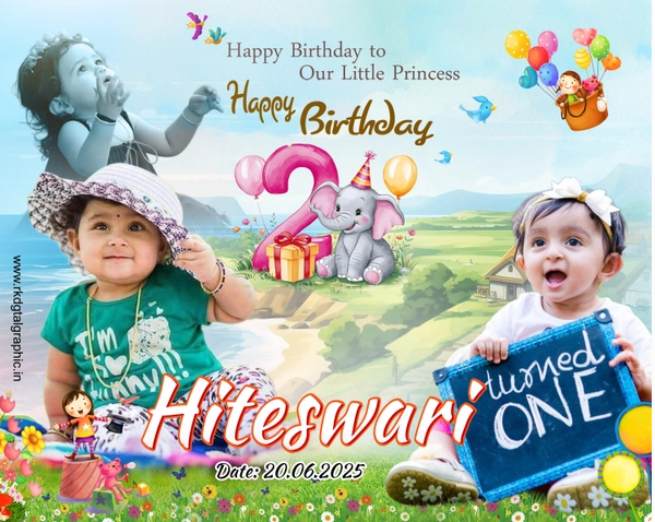 thumbnail Download 5x4 Feet Hiteswari Birthday Banner PSD Template 